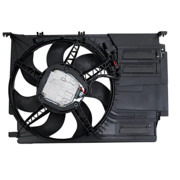 For BMW X1 2016 2017 2018 2019 Radiator Fan Assembly | Single Fan | Hard Top | Hatchback | 2.0L Turbo Engine | Base/S/John Cooper Works | Convertible | Replacement For MC3115108 | 17-42-7-617-611
