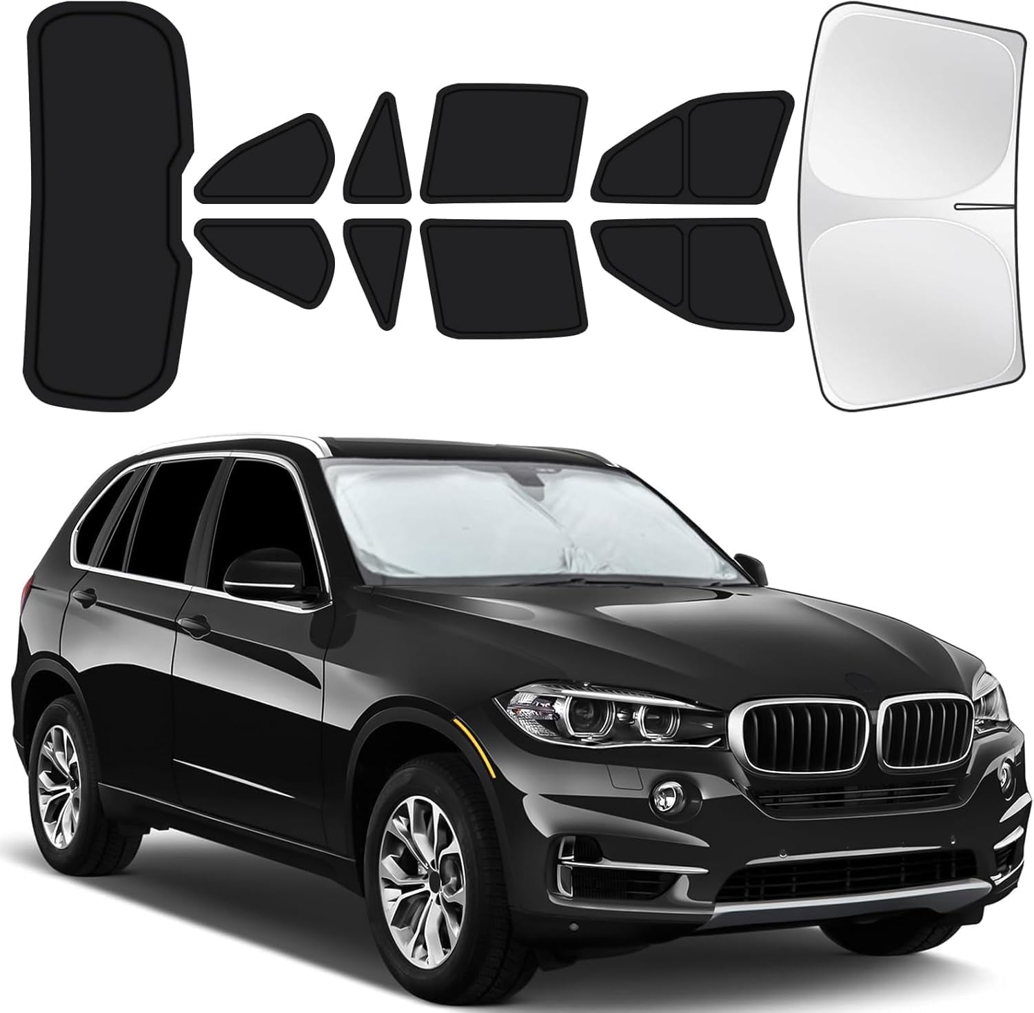 X5 Rear Window for BMW X5 2014-2018 Car Window Shades, 10pcs Privacy Sun Shade Set for ...