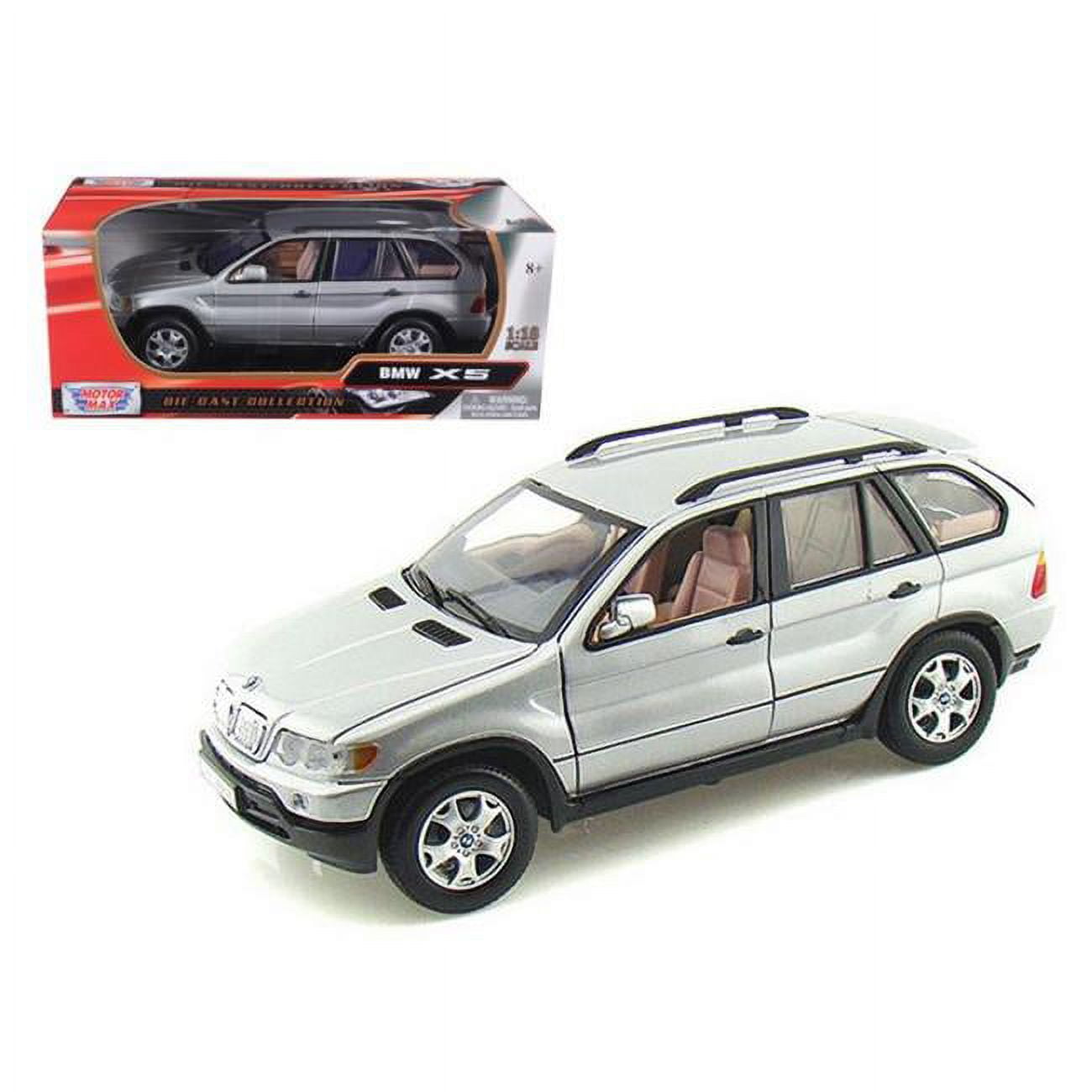 BMW X5 Silver 1/18 Diecast Model Car by Motormax - Walmart.com