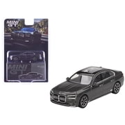 BMW i7 xDrive60 Dravit Gray Metallic Limited Edition 1/64 Diecast Model Car by Mini GT