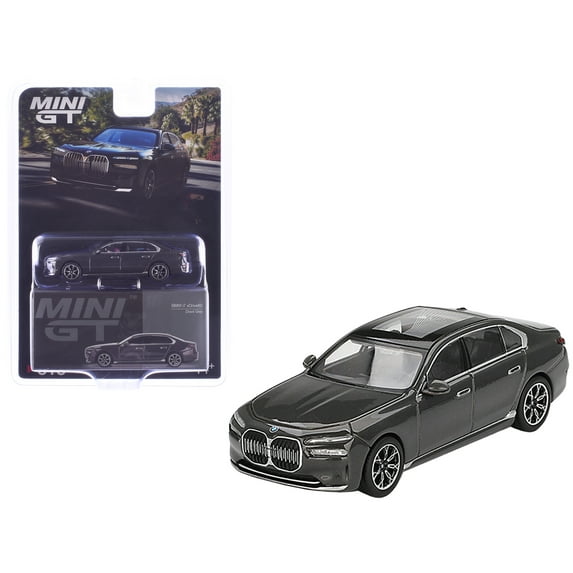 BMW i7 xDrive60 Dravit Gray Metallic Limited Edition 1/64 Diecast Model Car by Mini GT