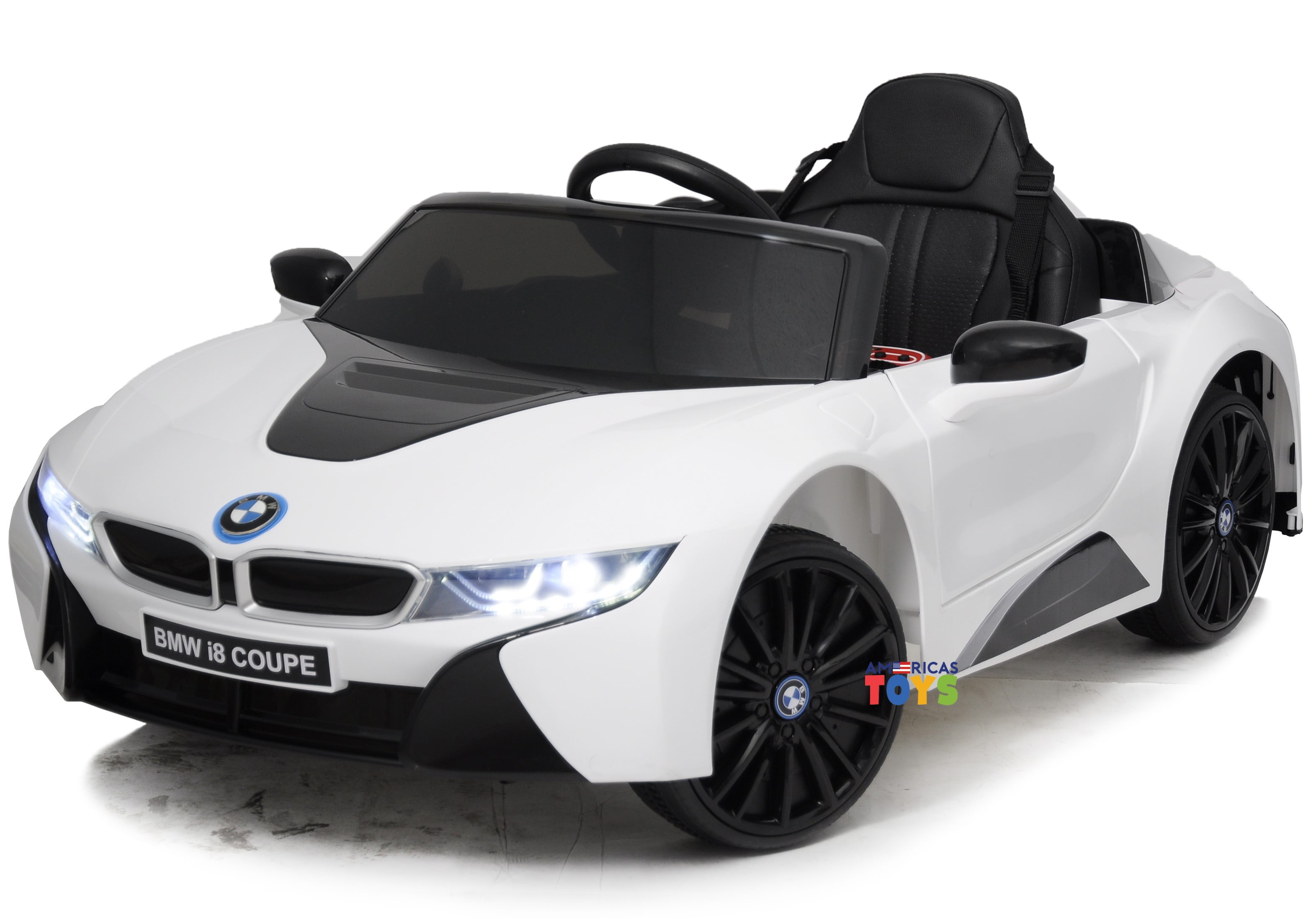 BMW i8 12V Electric RideOn Car for Kids with Power Wheels & Remote