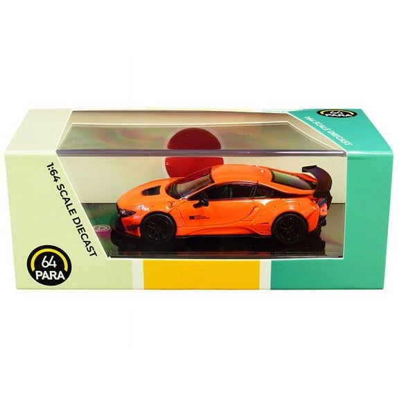 BMW i8 Liberty Walk Orange 1/64 Diecast Model Car by Paragon