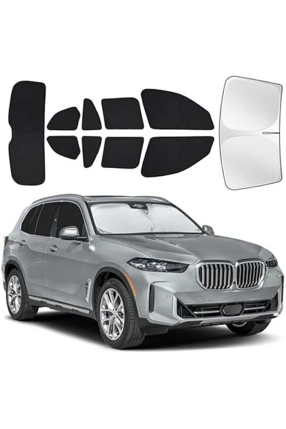 for BMW x5 2019-2025 Car Window Shades, 10pcs Privacy Sun Shade Set for Front Windshield Side and Rear Windows, Full Window Covers Keeps vehicle Cool for Camping Napping