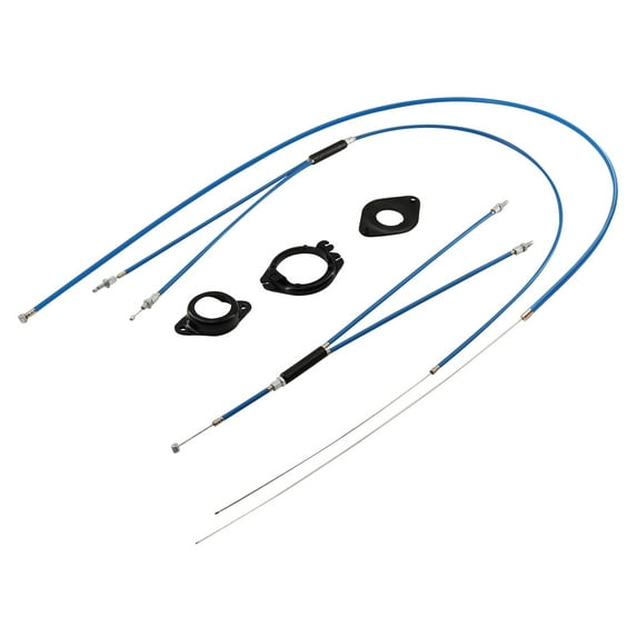 BMX Bike Brake Cable Set Gyro Brake Cables Front and Rear Brake Set Bicycle Brake Cable Housing with Spinner Rotor Bike Replacement Part(Blue)