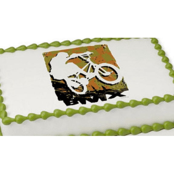 BMX Edible Extra Large 8 x 10 Cake Decoration Topper Image