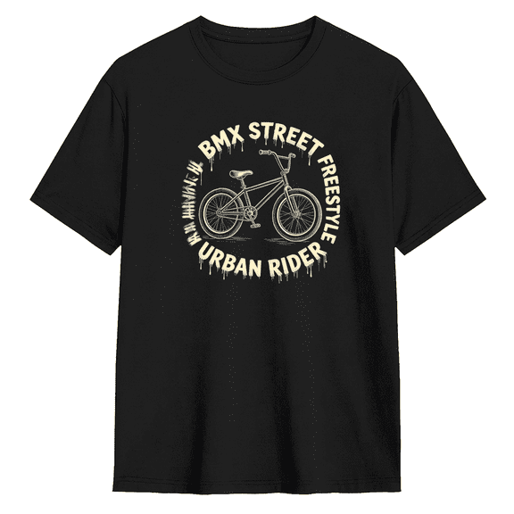 BMX Freestyle Urban Rider Cool Graphic Tee for Men, Outdoor Birthday Gift Cotton Short Sleeves T-Shirt