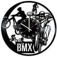 thumbnail image 1 of BMX Racing Bicycle Moto Cross Vinyl Wall Clock, Vinyl Record Handmade Art Decor for Home Room Kitchen, Vintage Original Gift for Any Occasion, Party Supplies Decoration, 1 of 7