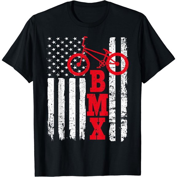 BMX Shirt: USA American Flag Sport Fan Bike Biking T-Shirt