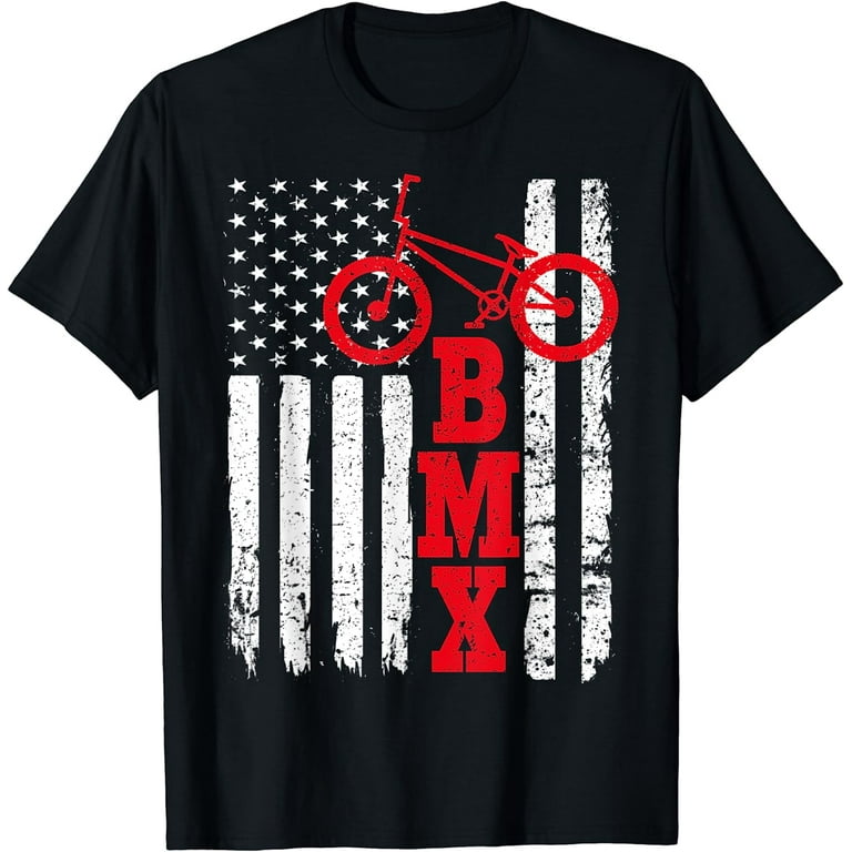Bmx Shirt: Usa American Flag Sport Fan Bike Biking T-Shirt Bmx Shirt: Usa American Flag Sport Fan Bike Biking T-Shirt
