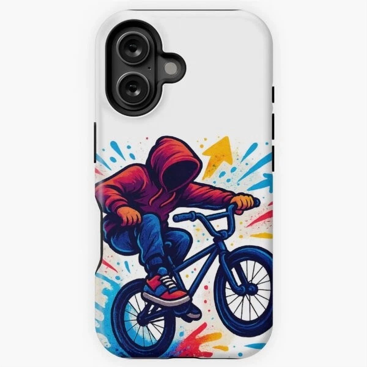 BMX Street Rider Urban Art Phone Case for iPhone 11 12 13 14 15 16 17 ...
