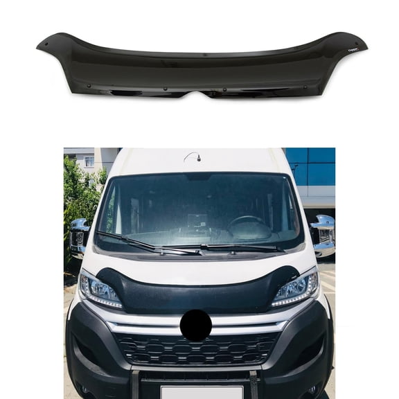 BMY Hood Deflector / Front Bug Shield Compatible for Citroen Relay 2014-2022 Facelift Hood Guard Bonnet Protector