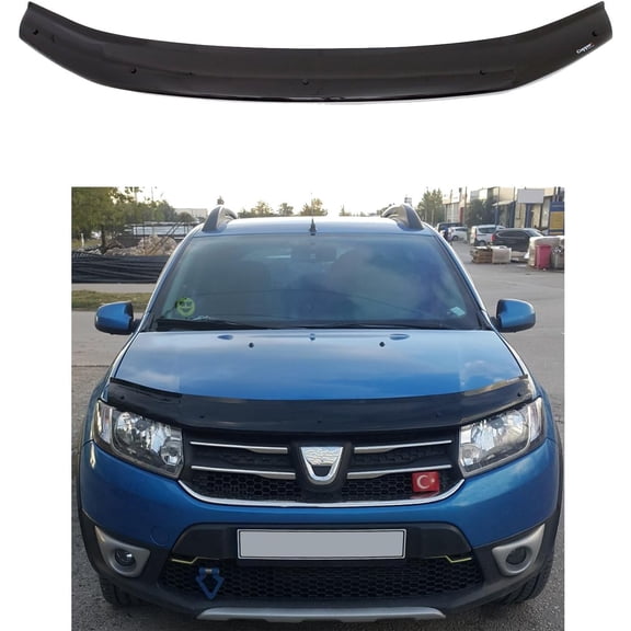 BMY Hood Deflector / Front Bug Shield Compatible for Dacia Sandero 2013-2020 Hood Guard Bonnet Protector