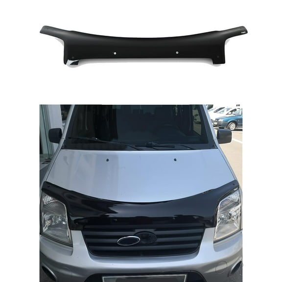BMY Hood Deflector / Front Bug Shield Compatible for Ford Transit Connect Facelift 2008-2012 Hood Guard Bonnet Protector