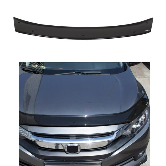 BMY Hood Deflector / Front Bug Shield Compatible for Honda Civic 2016-2021 Hood Guard Bonnet Protector