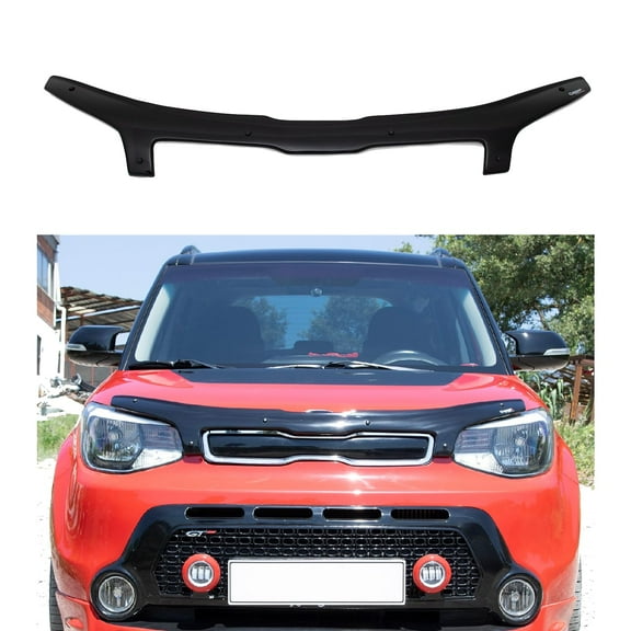 BMY Hood Deflector / Front Bug Shield Compatible for Kia Soul 2014- 2019 Hood Guard Bonnet Protector