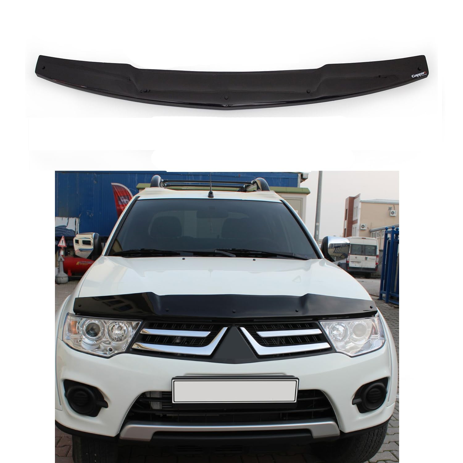 BMY Hood Deflector / Front Bug Shield Compatible for Mitsubishi Triton ...