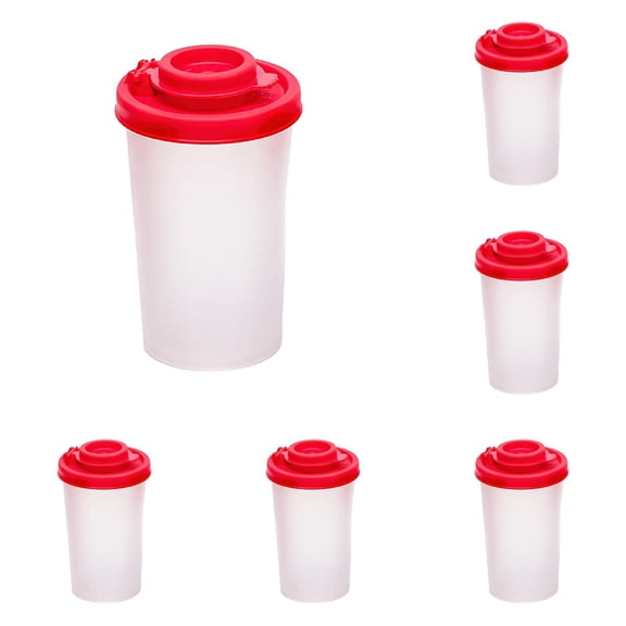 BMYJ 1/2/3/6 PCS Salt and Pepper Shakers Moisture Proof Salt Shaker to Go Camping Picnic Outdoors Kitchen Lunch Boxes Travel Spice Set Clear with Covers Lids Plastic Airtight Dispenser