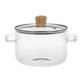 thumbnail image 1 of BMYJ 1.6L Clear Glass Simmer Pot with Lid Heat Borosilicate Cooking Pot,Heat Resistant Borosilicate Glass Cookware Stovetop Pot Paella Pan Simmer Pot with Cover Safe for Soup, Milk, 1 of 8