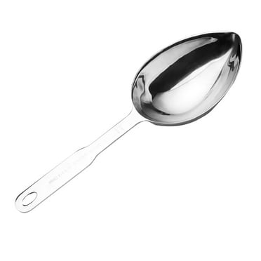 BMYJ 1 Cup Heavy Duty Oval Measuring Spoon Stainless Steel- Measure Spoon for Baking & Cooking Dry and Liquid Ingredients Spoon Metal Measuring Cup Kitchen Gadget