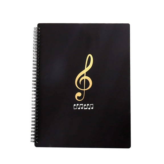 BMYJ 20Pages Sheet Music Folder A4, Spiral Binder Music File Folder, 8.5x11 inch Paper Documents Storage Holder Bag, Blank Plastic Concert Choral Folder