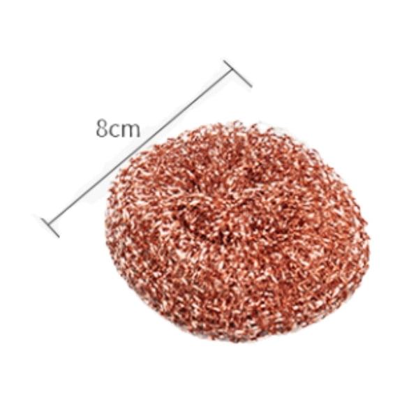 BMYJ 5PC Copper Scrubbing Pads,Metal Mesh Scrubber,Reusable Copper Cleaning Cloth for Stainless Pot,Pan,Cast Iron for Tough Grease Burnt Food,Kitchen Supplies Dishwashing Tool,Rust Resistant