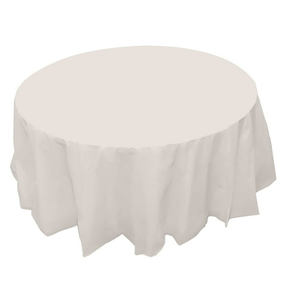 ​​BMYJ 84-Inch Round Tablecloth (12-Pack)​​ - Stain-Resistant Polyester Fabric | Washable Spillproof Table Cover for Parties, Weddings & Home Dining Décor