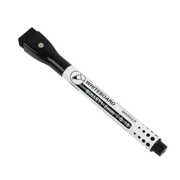 BMYJ ​Black Dry Erase Markers Fine Tip, 1mm Ultra Fine Dry Erase Markers, Whiteboard Markers,with Magnetic Eraser, Small Font Writing for Calendar Notebook Note Pad