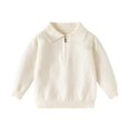 thumbnail image 1 of BMYJ Boys Collared Quarter Zip Knit Pullover Sweater, Polo Neck Long Sleeve Casual Sweater, Soft Knit Pullover for Toddler Boys, School Daily Fall Sweater (B, 5-6 Years), 1 of 6