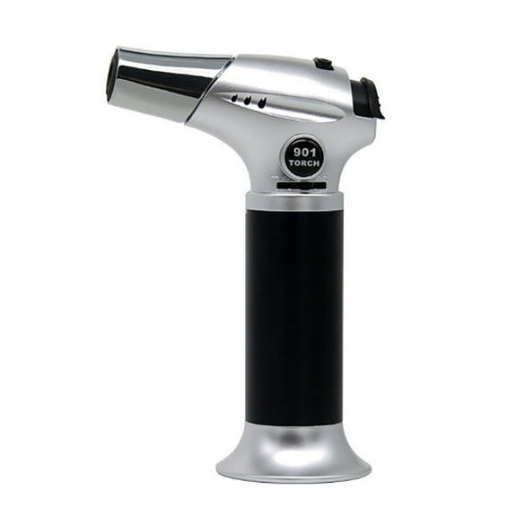 BMYJ Butane Kitchen Torch Lighter Cooking Refillable Torch with Adjustable Flame and Safety Lock for Desserts BBQ Kitchen Welding, Resin Art, Industrial