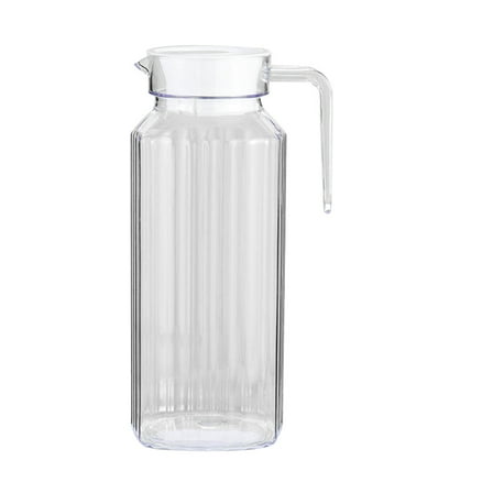 BMYJ Clear Acrylic Juice Dispenser Pot, BPA-Free Plastic Beverage Container for Hot/Cold Drinks, Commercial-Grade Bar & Home Kitchen Water Jug with Lid (4 Size Options) ﻿ ﻿