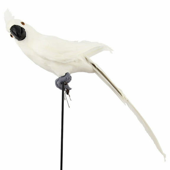 BMYJ Colorful Fake Feather Parrot Ornaments, Clip on Artificial Bird for Christmas Tree Decoration Modern Home Garden Patio Yard Zoo Decor (45cm)