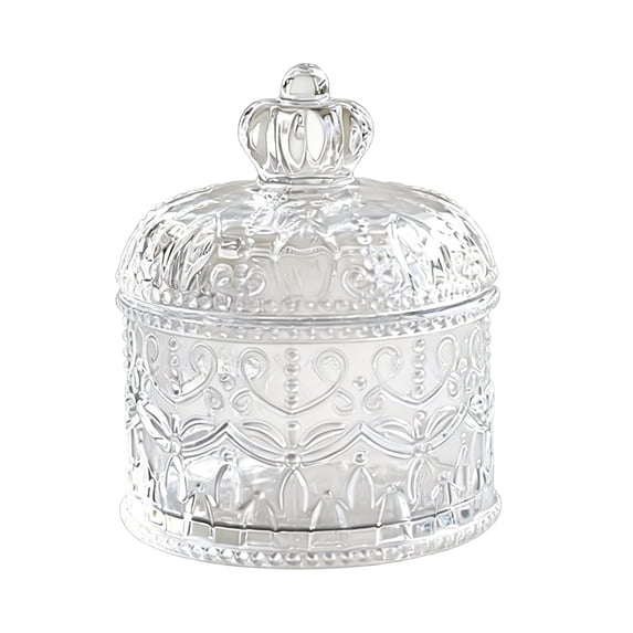 BMYJ Court Windshield Storage Jar Sealed Candy Jar with Lid Jewelry Storage Jar Decorative Jar Cute Heart shaped Lids, Food Storage Glass Jars with Airtight Lids for Kitchen and Dining Room