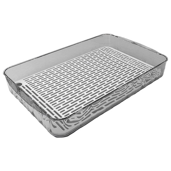 BMYJ Decorative Serving Tray Draining Tray, Rectangle Drain Board, Kitchen Drain Pan, Rigid Drainboard, Plate & Glass Drainer Tray, Dish Drain Board for Counter, Sink Caddy, Kitchen Organizer