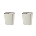thumbnail image 1 of BMYJ Dual Trash Can, 2 Compartment Kitchen Garbage Can Plastic Dry and Wet Classified Recycling Bin Wastebasket Liter Bin Dustbin Rubbish Box Garbage Container for Home, 1 of 8