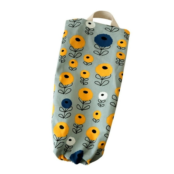 BMYJ Flower Pattern Garbage Bag Storage Holder Collapsible Fabric Storage Dispenser Garbage Bag Organizer for Home Kitchen Pantry Decor
