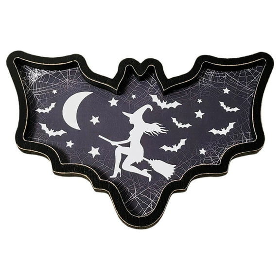 BMYJ Halloween Wooden Lighted Table Decoration, Light Up Bat Table Ornament Wooden Shadow Box for Halloween Party Dinner Coffee Table Decoration, Halloween Festival Scene Decoration Handicrafts