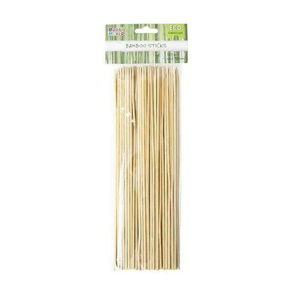 BMYJ Natural BBQ Bamboo Skewers, Wooden Skewers for Assorted Fruits, Kebabs, Grill, Highly Renewable Natural Resources, Suitable for Kitchen, Hot Pot String Party, Food Catering and Crafting