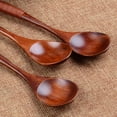 thumbnail image 1 of BMYJ Natural Wooden Dinner Spoon Set, Utensils for Rice Soup Porridge Daily Home Table Eating, Wooden Eating Spoon Serving Table Spoon Set for Tea, Coffee Desserts Cereal, Cooking Eating Kitchen ﻿, 1 of 5