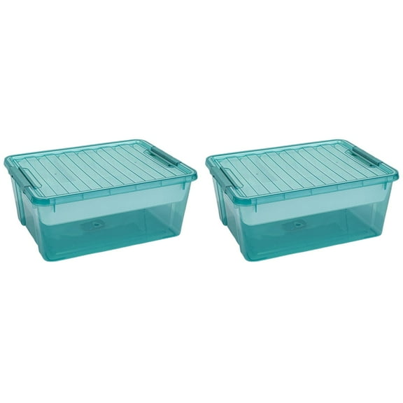 BMYJ Plastic Storage Box with Removable Tray, Durable Craft Organizers and Storage Container, Stackable Art & Craft Box with Lid for Organizing, Bead, Tool, Sewing