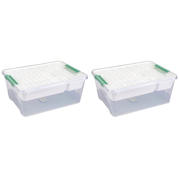 BMYJ Plastic Storage Box with Removable Tray, Durable Craft Organizers and Storage Container, Stackable Art & Craft Box with Lid for Organizing, Bead, Tool, Sewing