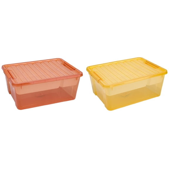 BMYJ Plastic Storage Box with Removable Tray, Durable Craft Organizers and Storage Container, Stackable Art & Craft Box with Lid for Organizing, Bead, Tool, Sewing