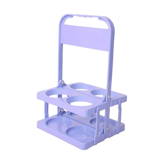 BMYJ Portable Plastic Drink Carrier, Reusable Beer Bottle Coffee Cup Holder, Beverage Cup Drink Caddy for Delivery, 4 Holes Cup Holders with Handle for Catering Restaurant Travel Car