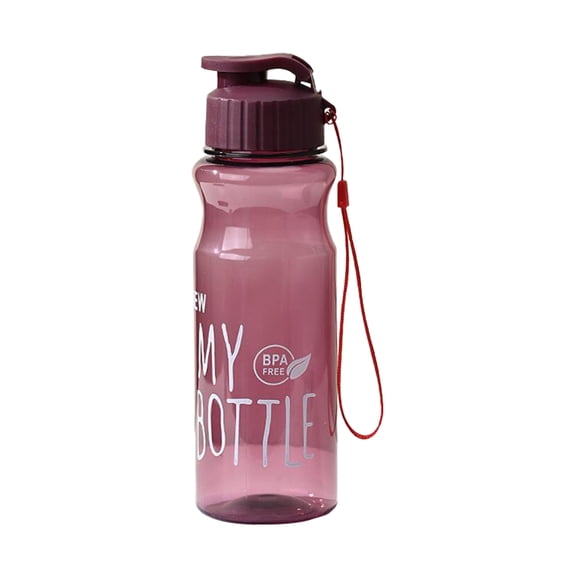 BMYJ Portable Press Clamshell Design Sports Water Bottle, Reusable Plastic Drinking Cup for Outdoor Fitness, Gym, Hiking, and Student Daily Use