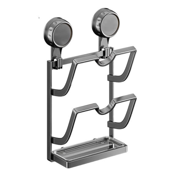 BMYJ Pot Lid Storage Rack with Handy Tray, Acts as Lid Holder While Cooking, Convenient Lid and Spoon Rest, Multifunctional Kitchen Organizer Stand for Stove Top