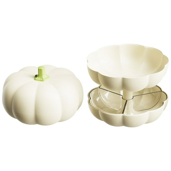 ​​BMYJ Pumpkin Shaped Candy Storage Box & Tray, Fall Home Decor Snack Organizer for Nuts, Cookies, Candy, Halloween Party Decoration Holder