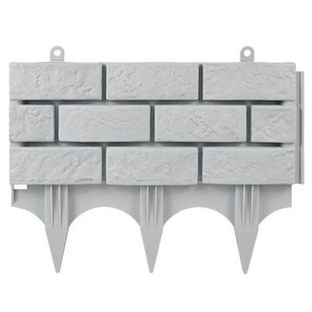 BMYJ Retaining Wall Block Faux Stone Edging for Landscaping, 17 x 13 Inch Garden Border Landscape No Dig Edging Blocks Garden Plastic Fence for Mulch Flower Bed Patio Lawn Path Walkway