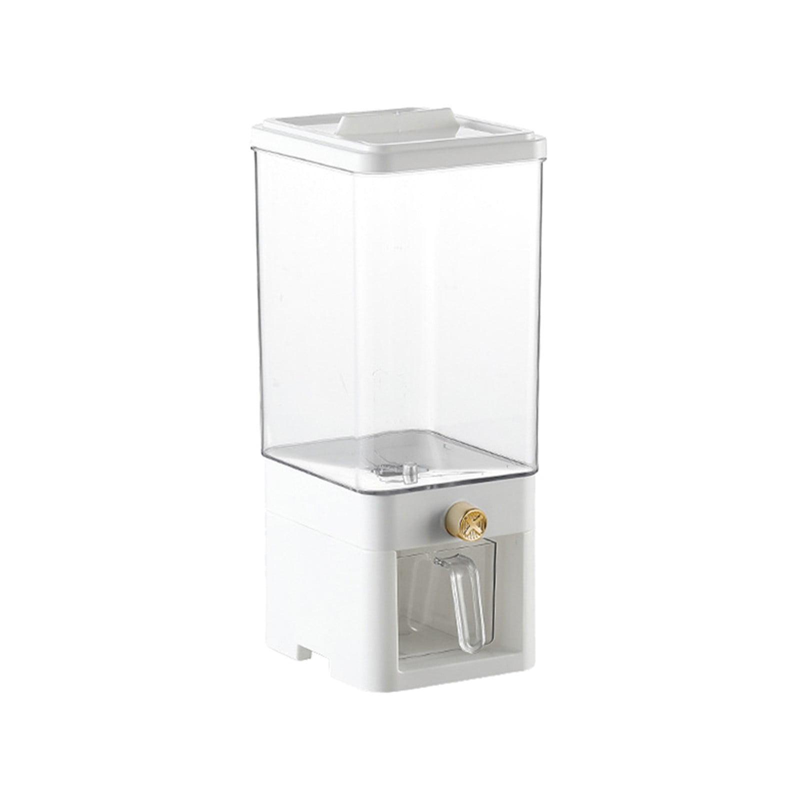 BMYJ Rice Dispenser Airtight Cereal Dispenser for Countertop Capacity Dry Food Storage Container for Rice Lentils Beans Grains Press Design