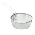 thumbnail image 1 of BMYJ Stainless Steel Deep Fry Basket, Round Wire Fryer Basket for Frying Serving Food, French Chip Frying Basket with Folding Handle for Kitchen Frying (Round, 2 Size Options), 1 of 9