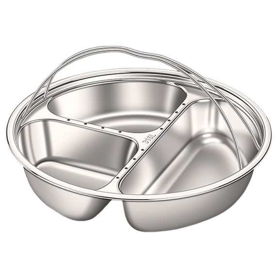 BMYJ Stainless Steel Divided Serving Tray and Snack Plate for Meals,Appetizers and Parties Dish for Home Gatherings,Camping and Picnics,Divided Vegetable Fruit,Cheese Tray,Snackle Platter Container